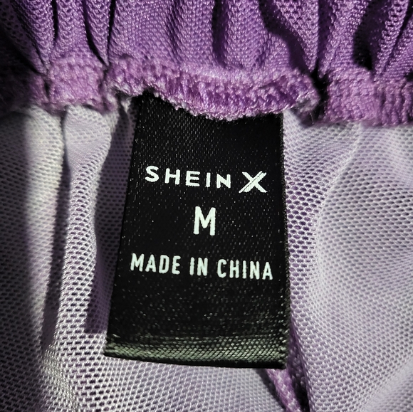 SKNDLSS Shein X purple snake mesh pants - Picture 7 of 7